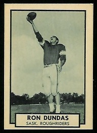 Ron Dundas 1962 Topps CFL football card