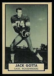 Jack Gotta 1962 Topps CFL football card