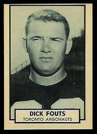 Dick Fouts 1962 Topps CFL football card