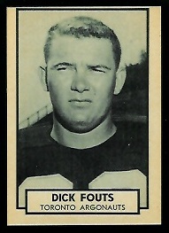 Dick Fouts 1962 Topps CFL football card