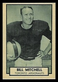 Bill Mitchell 1962 Topps CFL football card