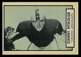 Danny Nykoluk 1962 Topps CFL football card