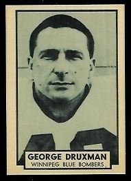 George Druxman 1962 Topps CFL football card