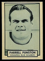 Farrell Funston 1962 Topps CFL football card