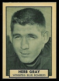 Herb Gray 1962 Topps CFL football card