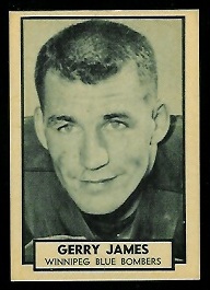 Gerry James 1962 Topps CFL football card