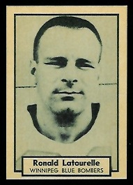 Ron Latourelle 1962 Topps CFL football card