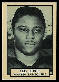 Leo Lewis 1962 Topps CFL football card