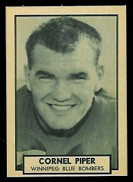 Cornel Piper 1962 Topps CFL football card