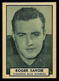 Roger Savoie 1962 Topps CFL football card