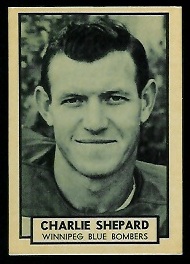 Charlie Shepard 1962 Topps CFL football card