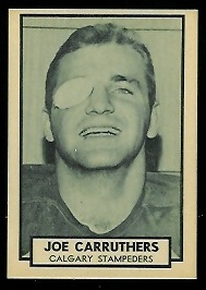 Joe Carruthers 1962 Topps CFL football card