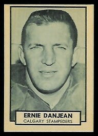Ernie Danjean 1962 Topps CFL football card