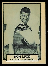 Don Luzzi 1962 Topps CFL football card