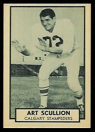 Art Scullion 1962 Topps CFL football card