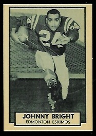 John Bright 1962 Topps CFL football card John Bright 1962 Topps CFL football card