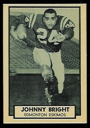 John Bright 1962 Topps CFL football card