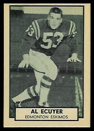 Al Ecuyer 1962 Topps CFL football card