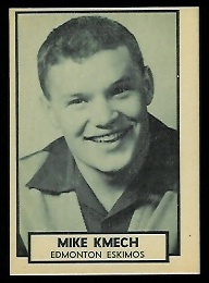 Mike Kmech 1962 Topps CFL football card