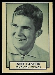 Mike Lashuk 1962 Topps CFL football card