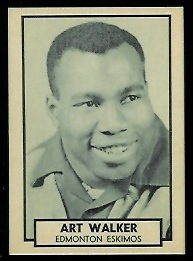 Art Walker 1962 Topps CFL football card