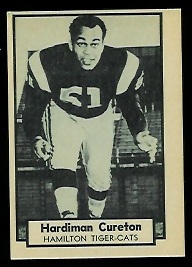 Hardiman Cureton 1962 Topps CFL football card