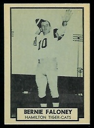 Bernie Faloney 1962 Topps CFL football card Bernie Faloney 1962 Topps CFL football card