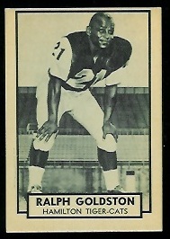 Ralph Goldston 1962 Topps CFL football card