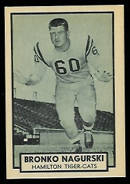 Bronko Nagurski Jr. 1962 Topps CFL football card