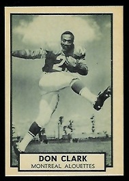 Don Clark 1962 Topps CFL football card