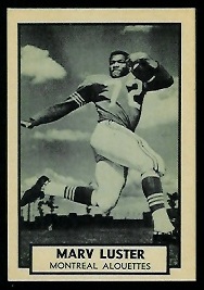 Marv Luster 1962 Topps CFL football card Marv Luster 1962 Topps CFL football card