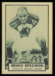 Bruno Bitkowski 1962 Topps CFL football card