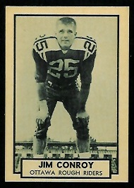 Jim Conroy 1962 Topps CFL football card