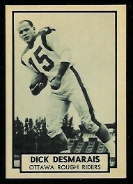Dick Desmarais 1962 Topps CFL football card