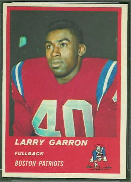 Larry Garron 1963 Fleer football card