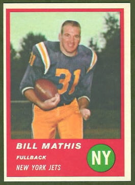 Bill Mathis 1963 Fleer football card