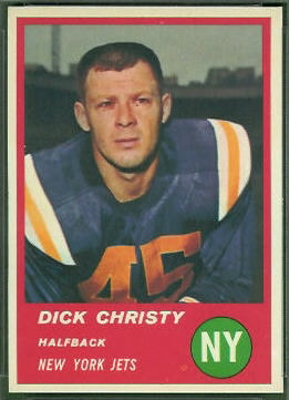 Dick Christy 1963 Fleer football card