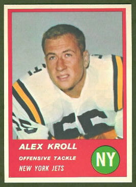 Alex Kroll 1963 Fleer football card