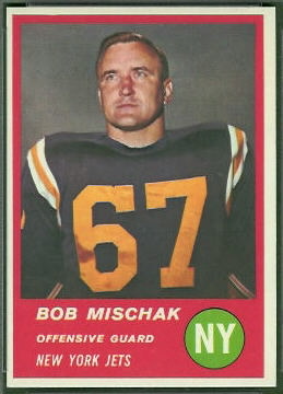 Bob Mischak 1963 Fleer football card