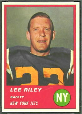 Lee Riley 1963 Fleer football card