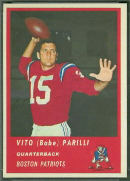 Babe Parilli 1963 Fleer football card