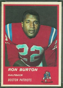 Ron Burton 1963 Fleer football card