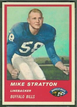 Mike Stratton 1963 Fleer football card Mike Stratton 1963 Fleer football card