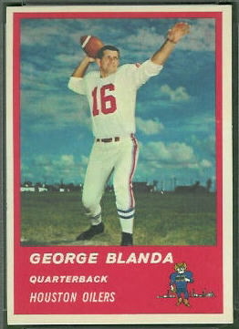 George Blanda 1963 Fleer football card