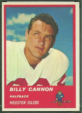 Billy Cannon 1963 Fleer football card