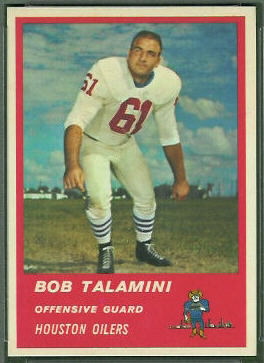 Bob Talamini 1963 Fleer football card