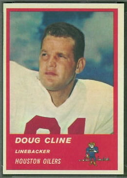 Doug Cline 1963 Fleer football card