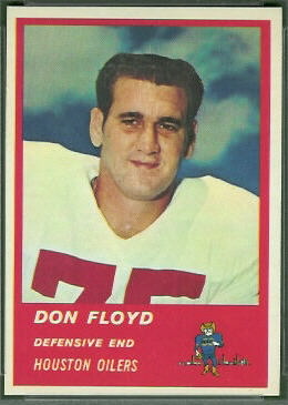 Don Floyd 1963 Fleer football card