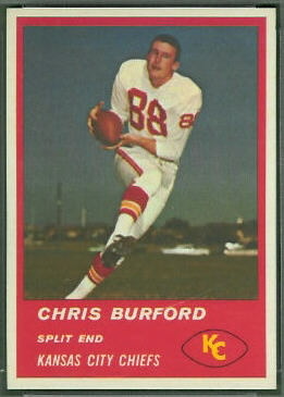 Chris Burford 1963 Fleer football card