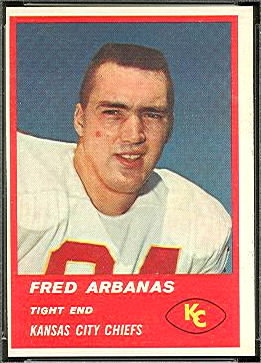 Fred Arbanas 1963 Fleer football card